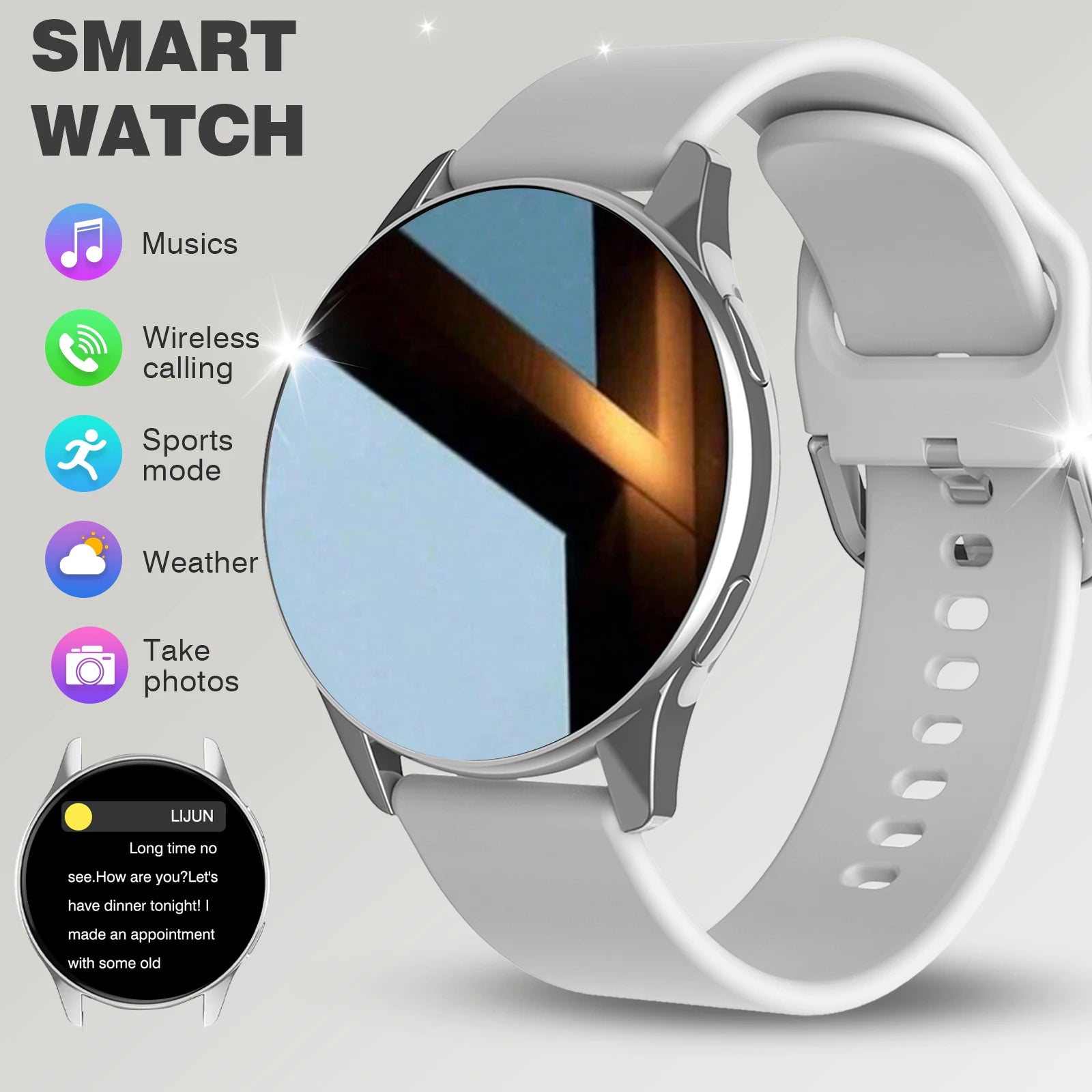 KinetiQ Active™️ Smart Watch E2

Smart Watch, Wireless Call/Dial, Multi-Sport Mode, Multiple APP Reminders, Suitable for Men and Women, Compatible with IPhone/An