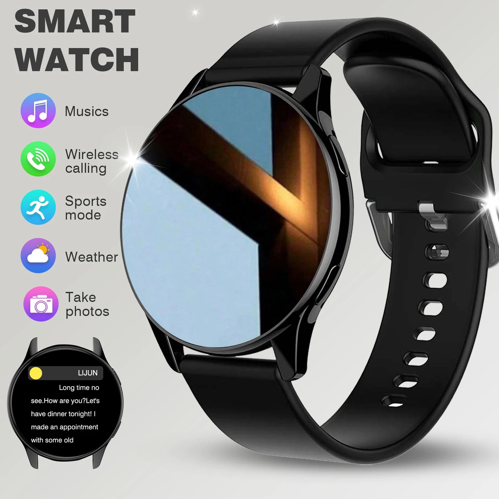 KinetiQ Active™️ Smart Watch E2

Smart Watch, Wireless Call/Dial, Multi-Sport Mode, Multiple APP Reminders, Suitable for Men and Women, Compatible with IPhone/An