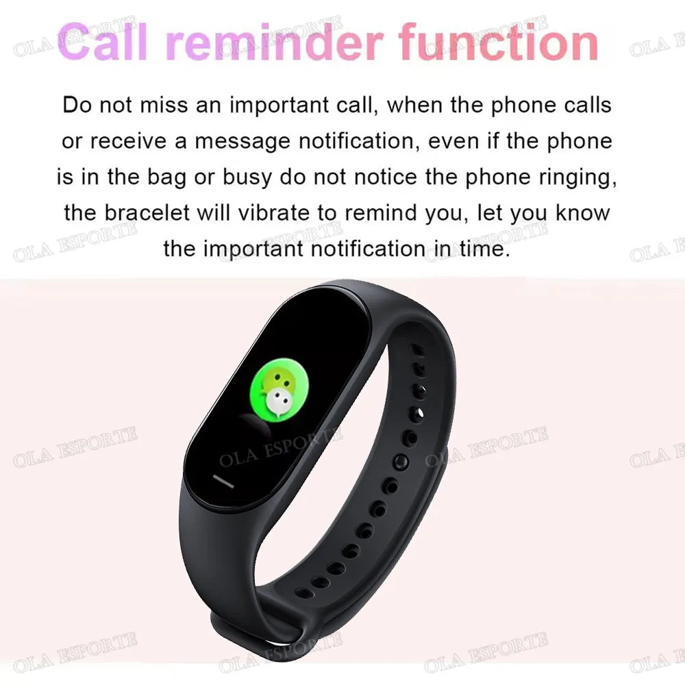 Light Smart bracelet 

New Call Reminder Smart Bracelet AI Health Fitness Tracker Blood Pressure Monitor Waterproof Smart Watch Time Display Sport Band