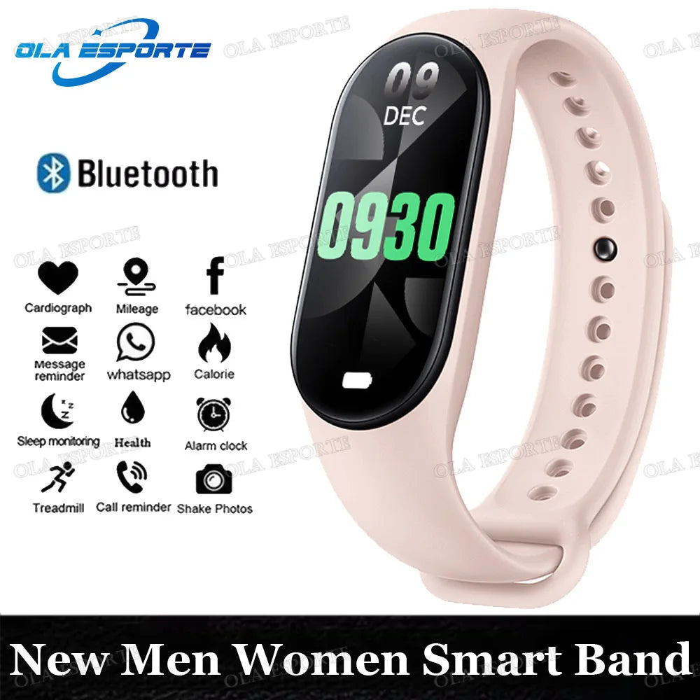 Light Smart bracelet 

New Call Reminder Smart Bracelet AI Health Fitness Tracker Blood Pressure Monitor Waterproof Smart Watch Time Display Sport Band