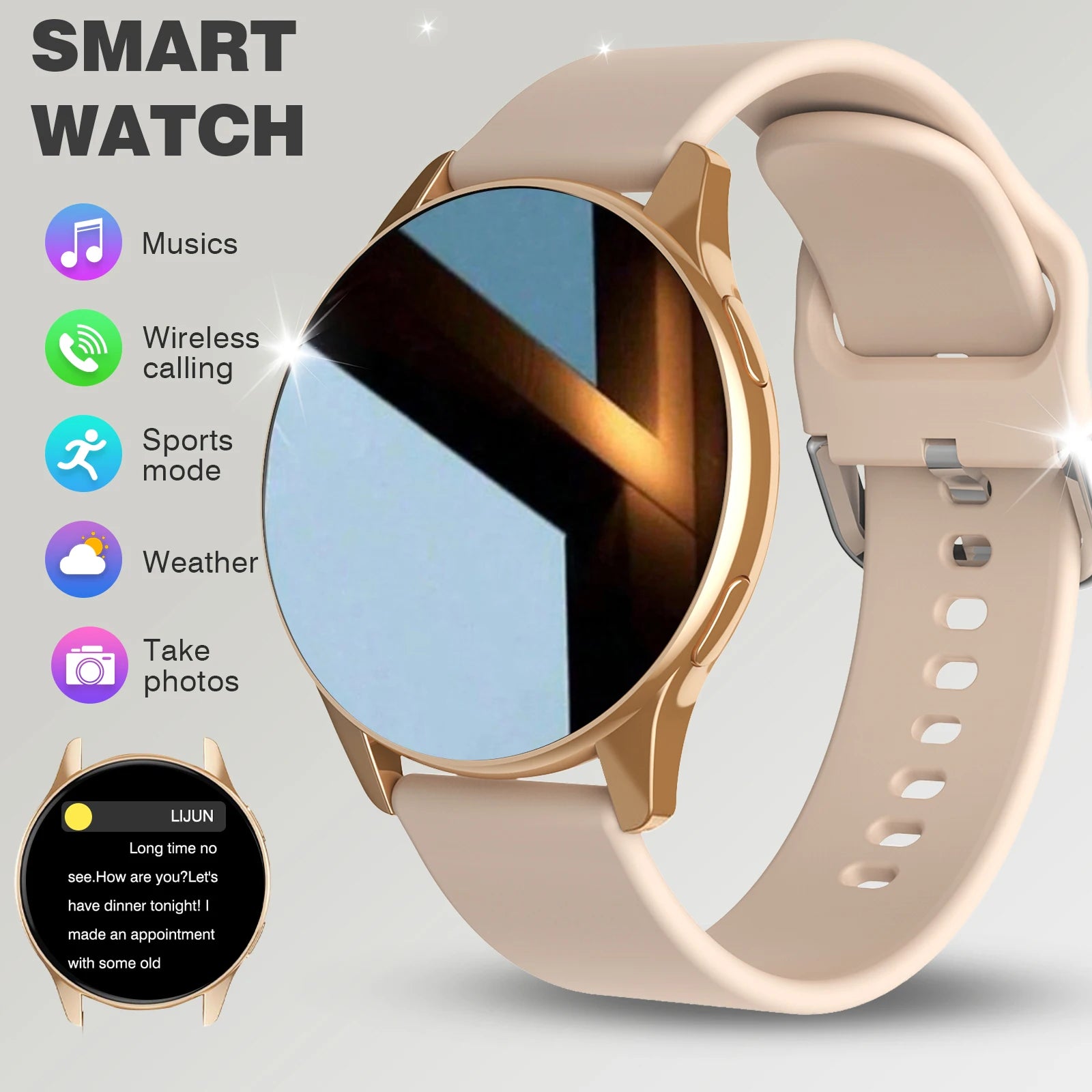 KinetiQ Active™️ Smart Watch E2

Smart Watch, Wireless Call/Dial, Multi-Sport Mode, Multiple APP Reminders, Suitable for Men and Women, Compatible with IPhone/An
