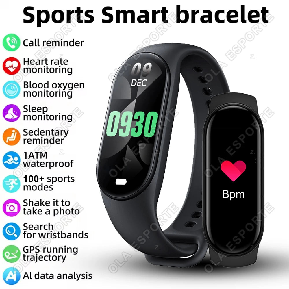 Light Smart bracelet 

New Call Reminder Smart Bracelet AI Health Fitness Tracker Blood Pressure Monitor Waterproof Smart Watch Time Display Sport Band